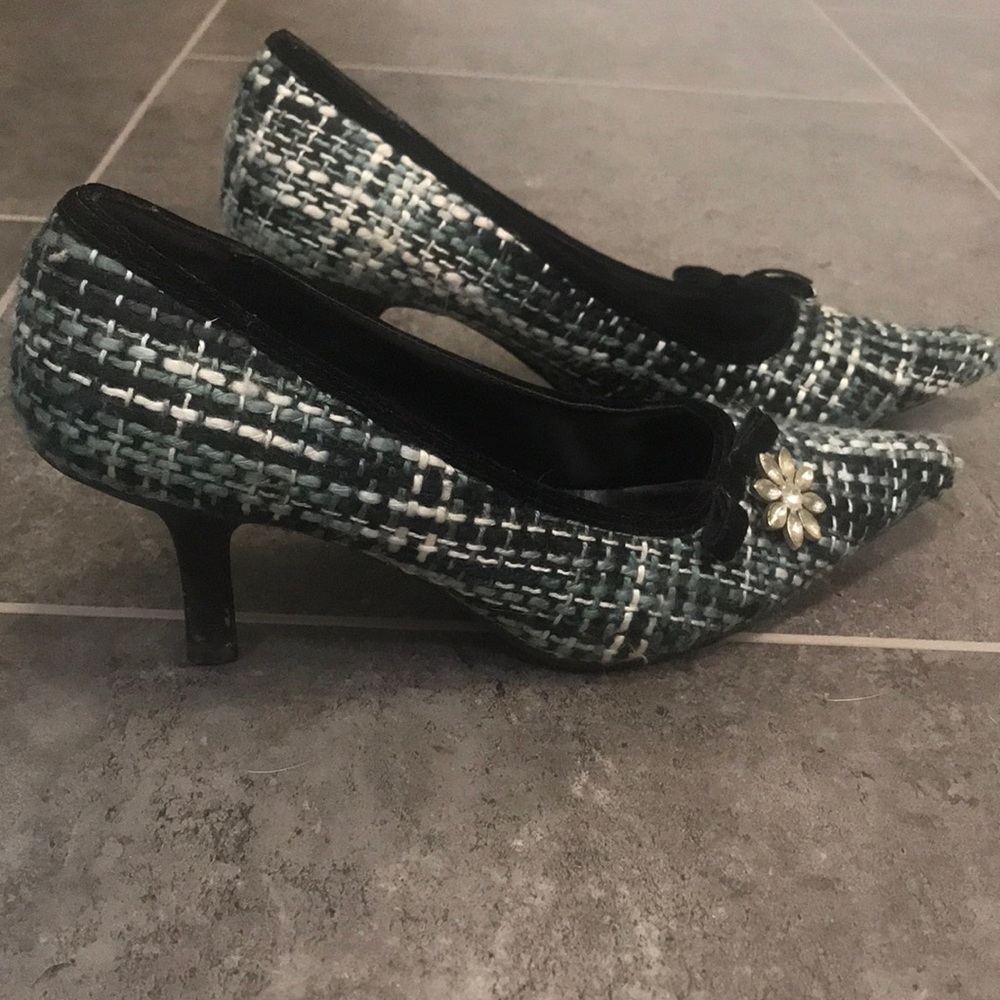 Vintage Style Tweed Heels